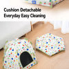 Semi-Enclosed Pet Tent Bed with Removable, Washable Cover