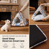 Plaid Semi-Enclosed Pet Tent for Cats and Small Dogs