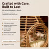 Handwoven Rattan Hanging Basket Cat Bed