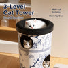 Three-Level Corrugated Cardboard Cat Scratcher House