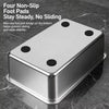 Stainless Steel Open-Top Cat Litter Box with High Sides