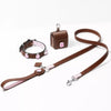 Faux Leather Collar with Gemstone-Inspired Detail for Dogs and Cats
