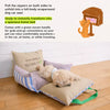 Car Pet Bed with Removable Cover and Seat Belt Strap