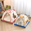 Foldable Semi-Enclosed Tent Bed for Cats and Small Dogs