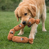 Four-Section Squeaky Sausage Dog Toy for Tug Play
