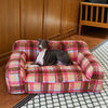 Vintage Plush Sofa Bed for Cats and Dogs