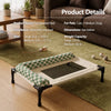 Elevated Pet Cot with Detachable Cushion and Mesh Surface