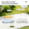 Striped Washable Pet Bed for Dogs & Cats