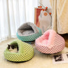 Semi-Enclosed Winter Pet Bed for Cats & Small Dogs, Shell Design