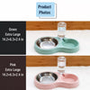 Double Pet Bowl with Water Dispenser for Dogs and Cats
