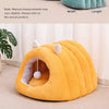 Enclosed Plush Cat Bed with Tunnel Design