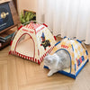 Foldable Semi-Enclosed Tent Bed for Cats and Small Dogs
