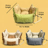 Portable Faux Leather Car Bed for Small Dogs and Cats