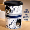 Three-Level Corrugated Cardboard Cat Scratcher House