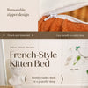 French-Style Polyester Cat Bed with Rocking Base