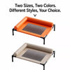 Elevated Faux Leather Pet Cot Bed for Dogs and Cats