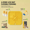 4-Grid Silicone Lick Mat for Dogs, 7.9-Inch Square