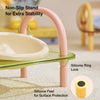 Wide-Opening Slow-Feeder Double Bowl Set for Pets