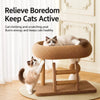 Space-Saving Cat Scratcher Bed with Braided Sisal Rope