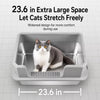 Stainless Steel Open-Top Cat Litter Box with High Sides