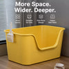 Semi-Enclosed Cat Litter Box with Double-Layer Tray