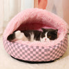 Shell-Style Semi-Enclosed Pet Bed for Cats and Small Dogs