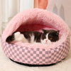 Shell-Style Semi-Enclosed Pet Bed for Cats and Small Dogs