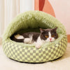 Shell-Style Semi-Enclosed Pet Bed for Cats and Small Dogs