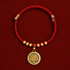 Chinese New Year Red Cord Pet Collar with Decorative Charm