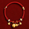 Chinese New Year Red Cord Pet Collar with Decorative Charm
