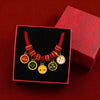 Chinese New Year Red Cord Pet Collar with Decorative Charm