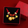 Chinese New Year Red Cord Pet Collar with Decorative Charm