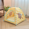 Foldable Semi-Enclosed Tent Bed for Cats and Small Dogs