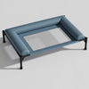 Elevated Faux Leather Dog Bed with Removable Washable Cover