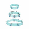 Faux Leather Pet Collar with Gemstone-Inspired Detail
