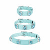 Faux Leather Pet Collar with Gemstone-Inspired Detail