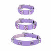 Faux Leather Pet Collar with Gemstone-Inspired Detail