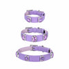 Faux Leather Pet Collar with Gemstone-Inspired Detail