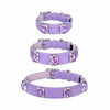 Faux Leather Pet Collar with Gemstone-Inspired Detail