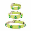 Faux Leather Pet Collar with Gemstone-Inspired Detail