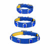 Faux Leather Pet Collar with Gemstone-Inspired Detail