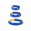 Faux Leather Pet Collar with Gemstone-Inspired Detail