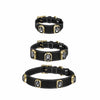 Faux Leather Pet Collar with Gemstone-Inspired Detail