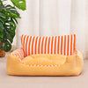 Padded Pet Bed for Cats and Small Dogs – Mat & Round Styles