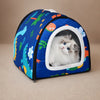 Semi-Enclosed Waterproof Pet Bed for Small to Medium Dogs & Cats