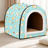 Semi-Enclosed Waterproof Pet Bed for Small to Medium Dogs & Cats