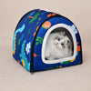 Semi-Enclosed Waterproof Pet Bed for Small to Medium Dogs & Cats