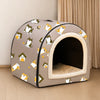 Semi-Enclosed Waterproof Pet Bed for Small to Medium Dogs & Cats