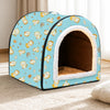 Semi-Enclosed Waterproof Pet Bed for Small to Medium Dogs & Cats