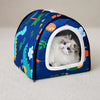 Semi-Enclosed Waterproof Pet Bed for Small to Medium Dogs & Cats